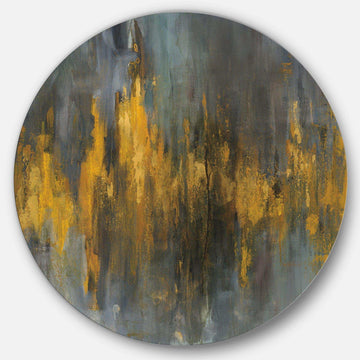 Black and Gold Glam Abstract - Abstract Circle Metal Wall Decor